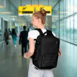 mochila de viaje avion